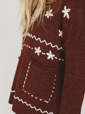 sewn-in-bloom-sweater-red/Brick