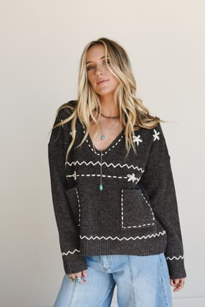 chai-embroidered-knit-sweater-charcoal/Charcoal