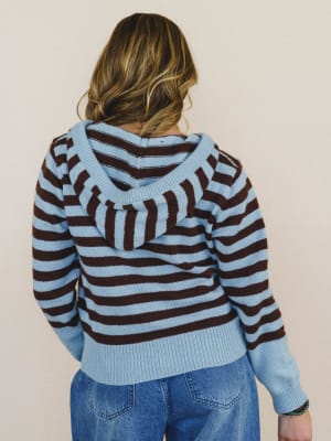 Heart Of Wild Striped Sweater - Blue L / Blue