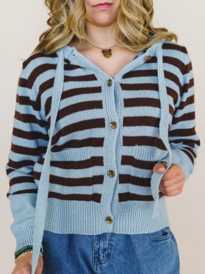 Heart Of Wild Striped Sweater - Blue L / Blue