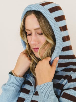 Heart Of Wild Striped Sweater - Blue L / Blue