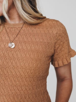Spring Whisper Top - Burnt Orange L / Burnt Orange