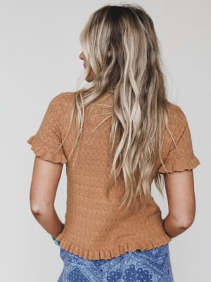 Spring Whisper Top - Burnt Orange L / Burnt Orange