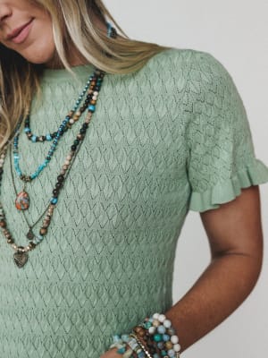 Spring Whisper Top - Light Sage L / Light Sage