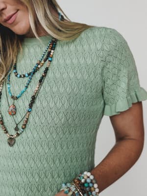 Spring Whisper Top - Light Sage L / Light Sage