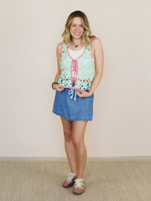 Island Awaits Crochet Vest - Spearmint XL / Spearmint