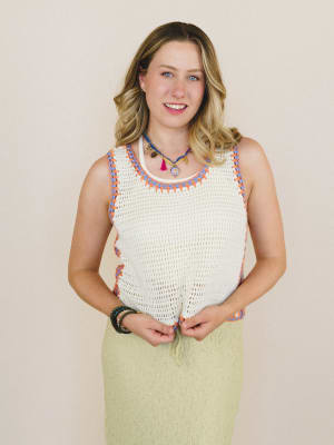 Beach Trips Crochet Tank - Ivory S / Ivory