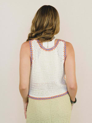Beach Trips Crochet Tank - Ivory S / Ivory