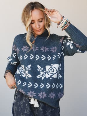 Nights in Winter Sweater: Indigo
