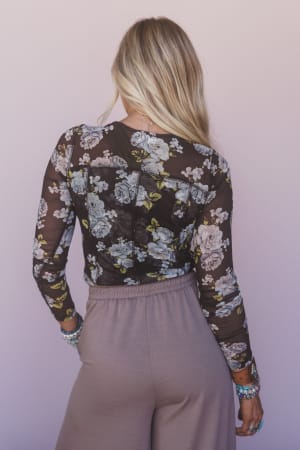 heidi-floral-mesh-top-charcoal/Gray