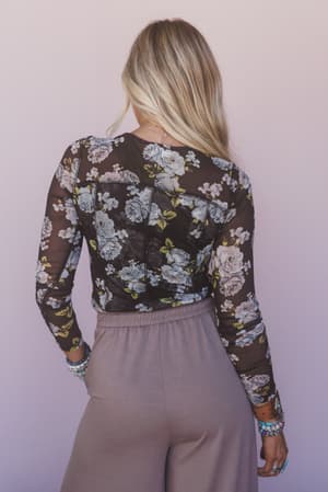 heidi-floral-mesh-top-charcoal/Gray