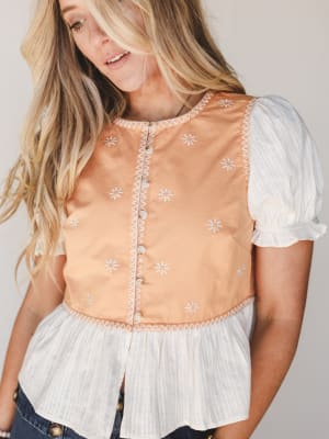 Heart to Hand Top - Apricot L / Apricot