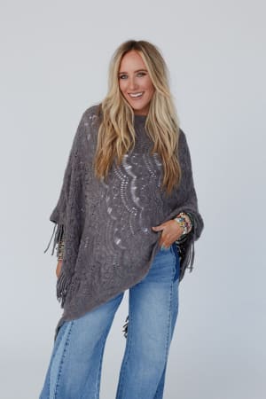 Sea Beyond Lace Poncho: undefined