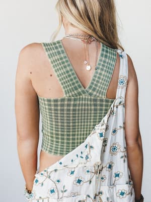 Check Yes Bralette - Olive S / Olive