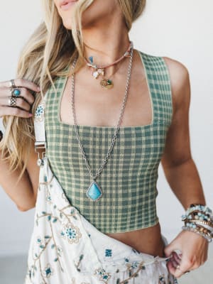 Check Yes Bralette - Olive S / Olive