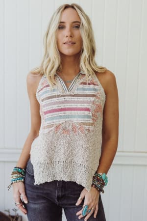 Desert Stripes Sleeveless Top: undefined