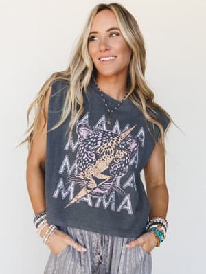 The Nest Leopard Mama Top: undefined