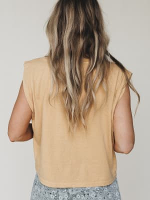 The Nest Groovy Love Graphic Tee - Faded Mustard S/M / Faded Mustard