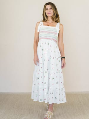 Santorini Embroidered Dress: undefined