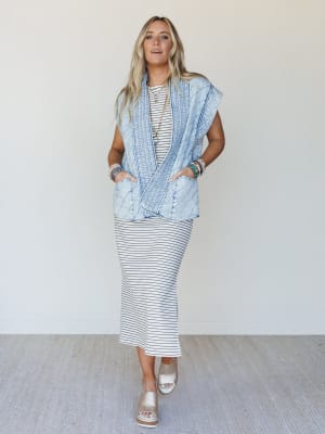 Soft Edge Vest - Denim S / Denim