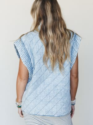 Soft Edge Vest - Denim S / Denim