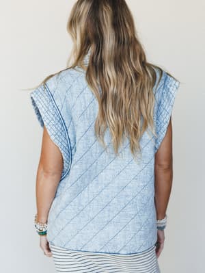 Soft Edge Vest - Denim S / Denim