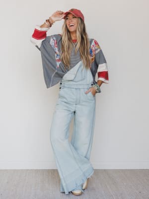 milly-distressed-hem-wide-leg-overall-denim/Denim