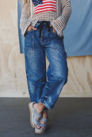 elevated-eyelet-barrel-jeans-medium-wash/Medium Wash
