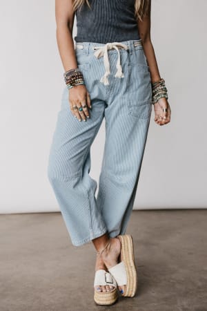 Elevated Eyelet Barrel Jeans: undefined