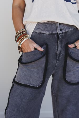 nothing-less-barrel-pants-black/Black