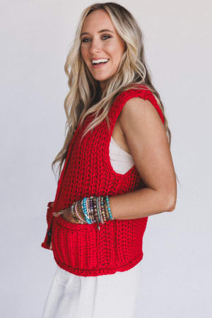 eloria-knit-sweater-vest-red/Red