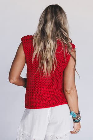 eloria-knit-sweater-vest-red/Red