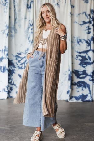 The Nest Sundown Stripes Cardigan: undefined