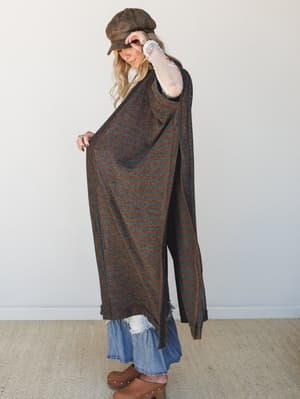 The Nest Endless Love Duster Kimono - Mint Brown
