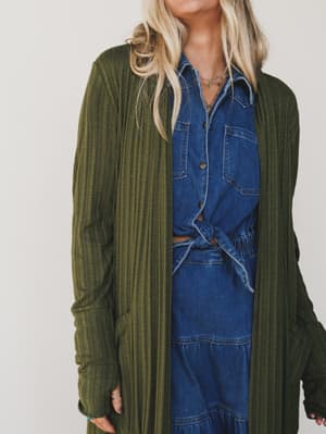 the-nest-finishing-touch-duster-cardigan-olive/Olive