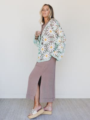 The Nest Madeline Textured Maxi Dress - Acorn M / Acorn