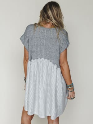 The Nest No Fuss Babydoll Dress - Gray XL / Gray