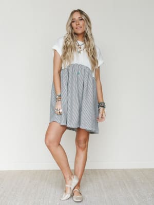 The Nest No Fuss Babydoll Dress - Off White XL / Off White