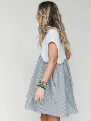 The Nest No Fuss Babydoll Dress - Off White XL / Off White