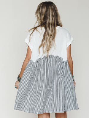 The Nest No Fuss Babydoll Dress - Off White XL / Off White