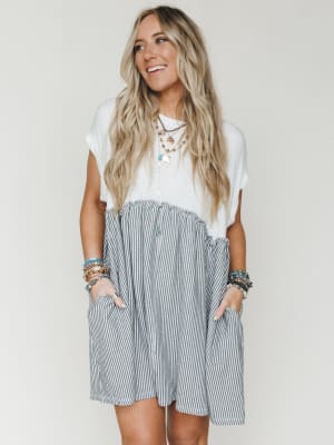 The Nest No Fuss Babydoll Dress - Off White XL / Off White