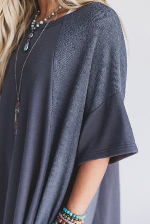 the-nest-meadowlight-tunic-dress-charcoal/Gray