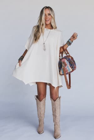 the-nest-meadowlight-tunic-dress-cream/Cream