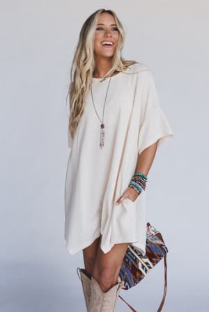 the-nest-meadowlight-tunic-dress-cream/Cream