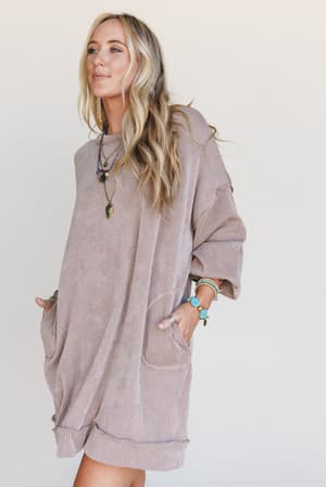 the-nest-moon-glow-long-sleeve-dress-acorn/Acorn