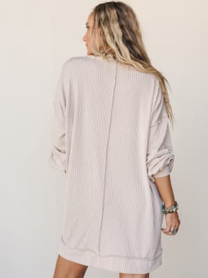 The Nest Moon Glow Long Sleeve Dress  - Cream S / Cream