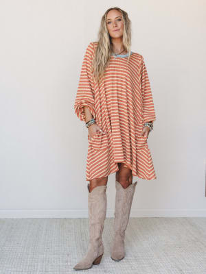 The Nest Good Feels Dress - Dried Melon and Seafoam S / Dried Melon/Seafoam