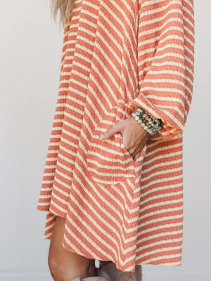 The Nest Good Feels Dress - Dried Melon and Seafoam S / Dried Melon/Seafoam