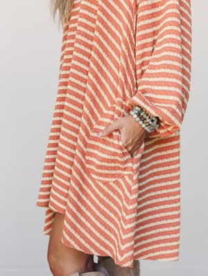 The Nest Good Feels Dress - Dried Melon and Seafoam S / Dried Melon/Seafoam