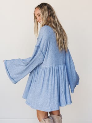 The Nest Carefree Mini Dress - Two Tone Denim S / Two Tone Denim